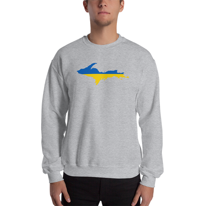 Michigan Upper Peninsula Sweatshirt (w/ UP Ukraine Outline) | Unisex Standard