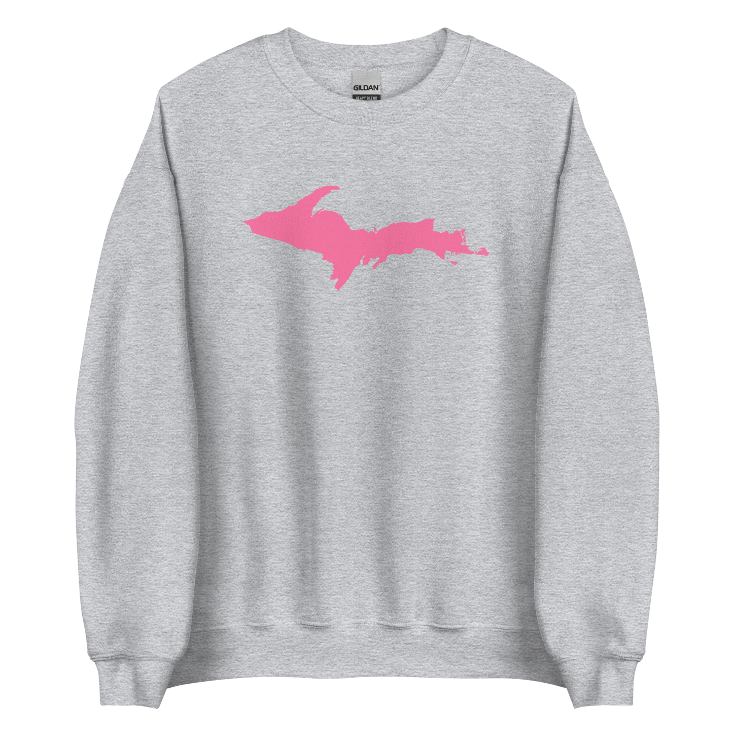 Michigan Upper Peninsula Sweatshirt (w/ Pink UP Outline) | Unisex Standard