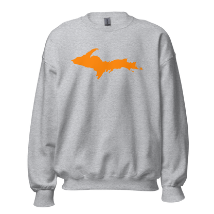 Michigan Upper Peninsula Sweatshirt (w/ Orange UP Outline) | Unisex Standard