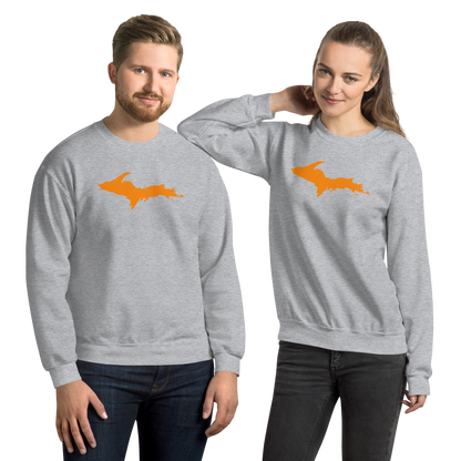 Michigan Upper Peninsula Sweatshirt (w/ Orange UP Outline) | Unisex Standard