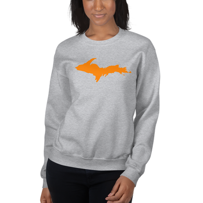 Michigan Upper Peninsula Sweatshirt (w/ Orange UP Outline) | Unisex Standard