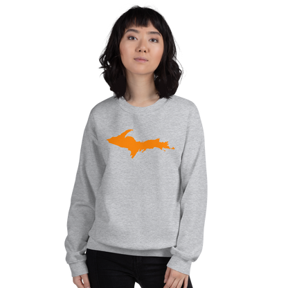 Michigan Upper Peninsula Sweatshirt (w/ Orange UP Outline) | Unisex Standard