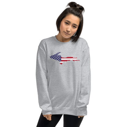 Michigan Upper Peninsula Sweatshirt (w/ UP USA Flag Outline) | Unisex Standard