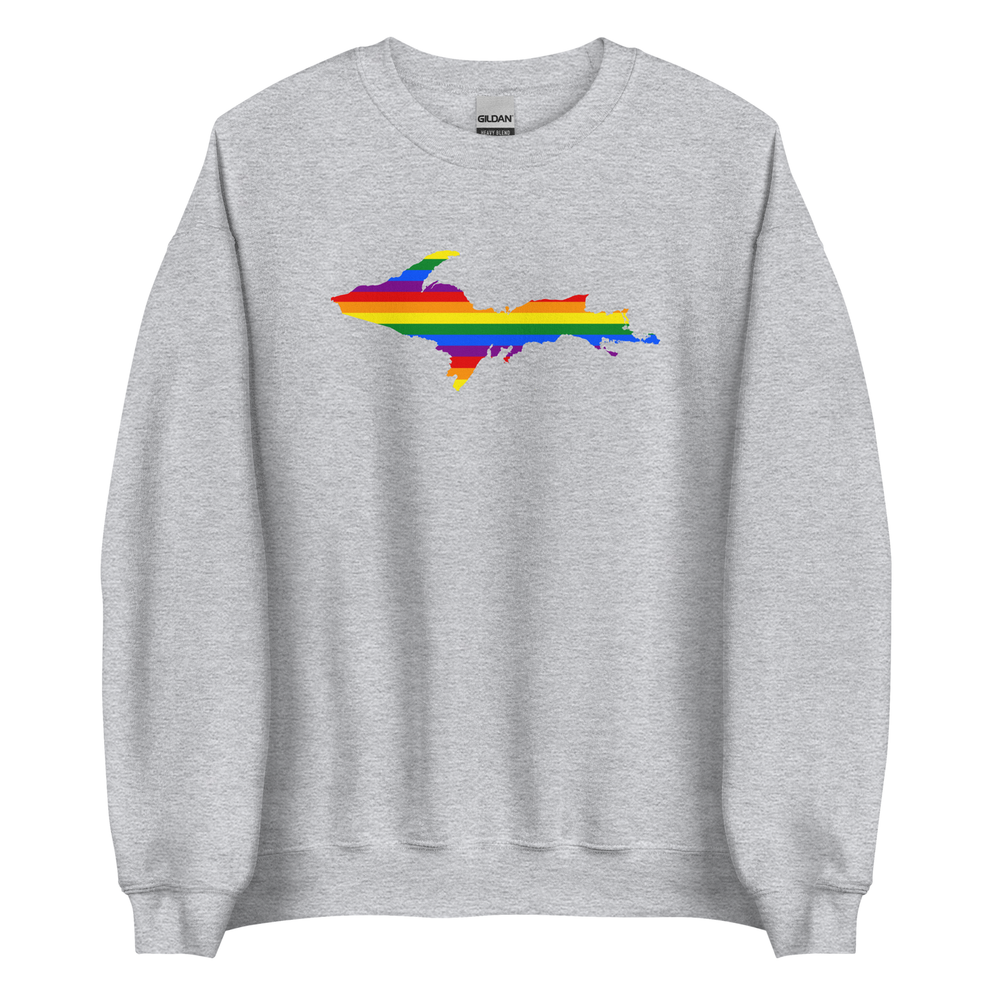 Michigan Upper Peninsula Sweatshirt (w/ UP Pride Flag Outline) | Unisex Standard