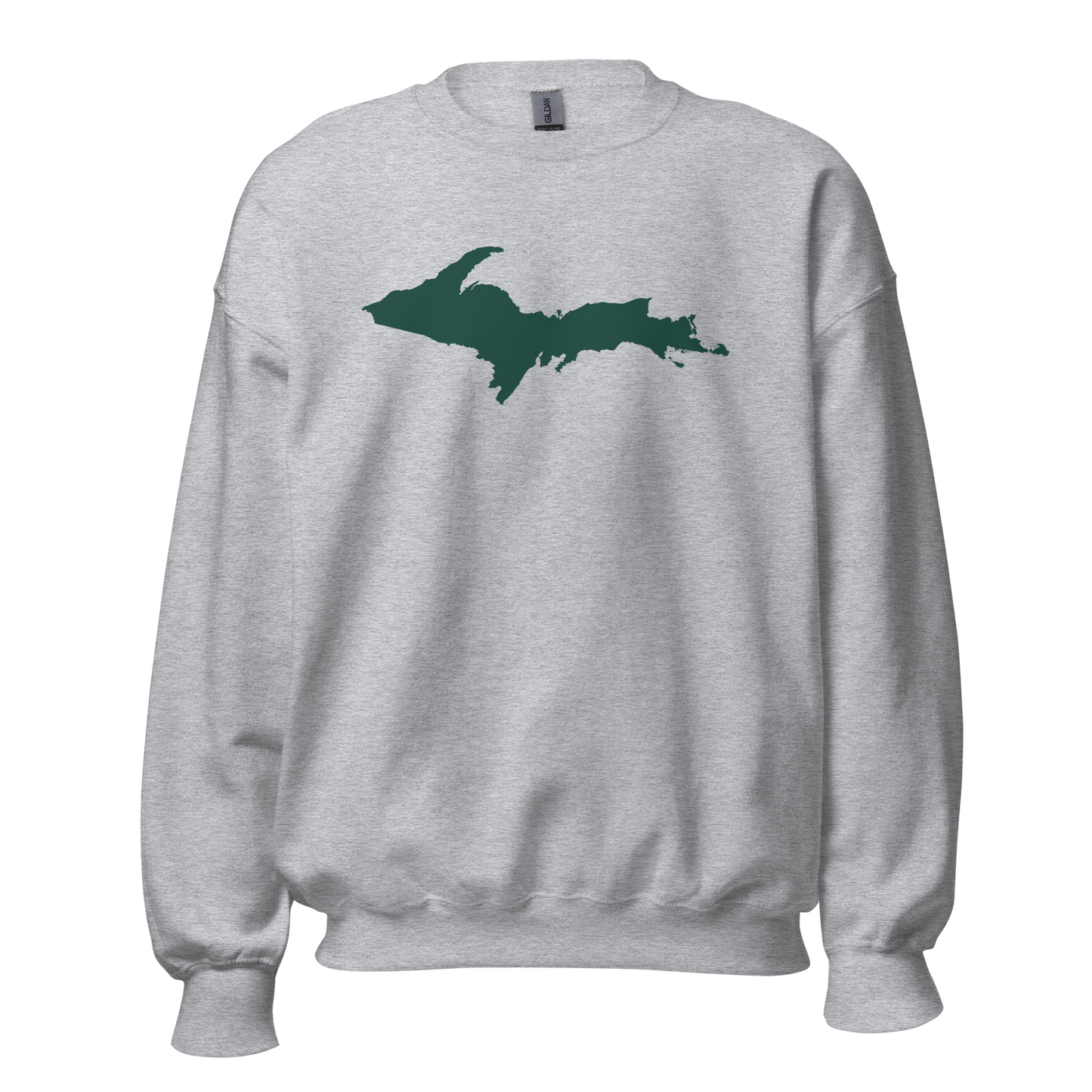 Michigan Upper Peninsula Sweatshirt (w/ Green UP Outline) | Unisex Standard