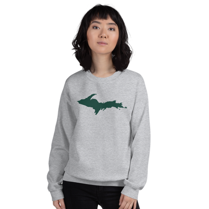 Michigan Upper Peninsula Sweatshirt (w/ Green UP Outline) | Unisex Standard