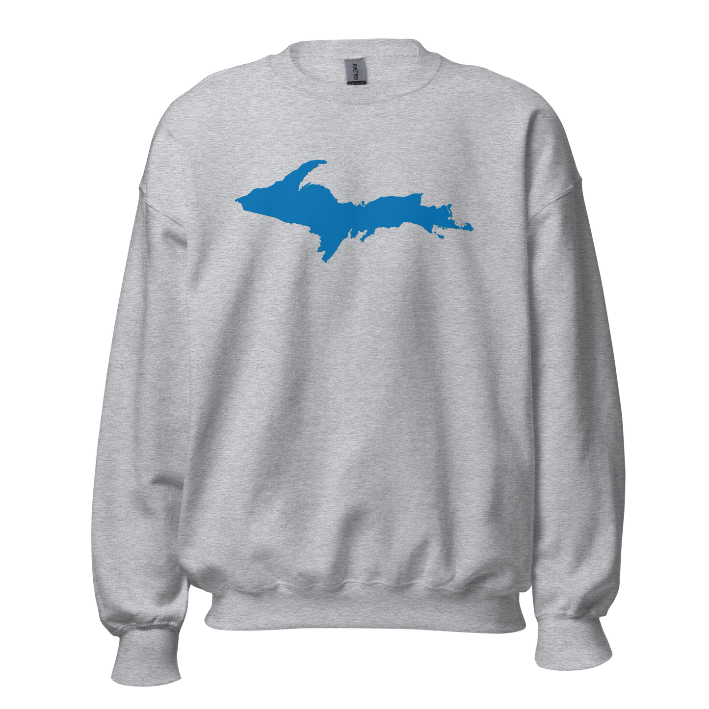 Michigan Upper Peninsula Sweatshirt (w/ Azure UP Outline) | Unisex Standard