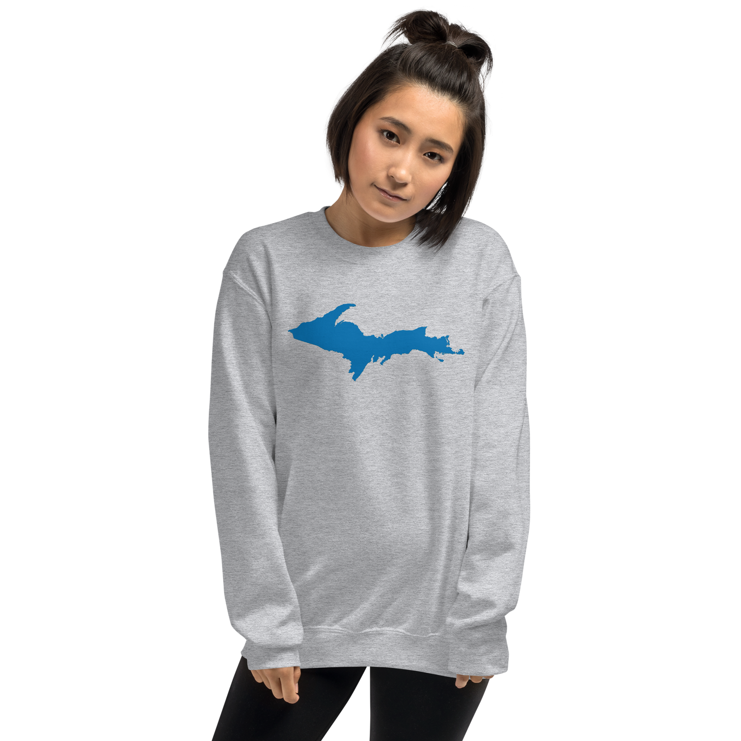 Michigan Upper Peninsula Sweatshirt (w/ Azure UP Outline) | Unisex Standard