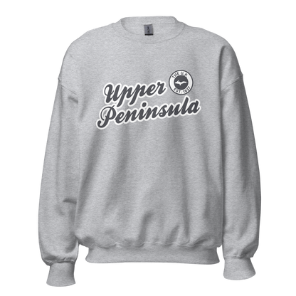 'Upper Peninsula EST. 1837' Sweatshirt (Iron Ore Grey Script Font) | Unisex Standard