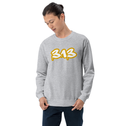 Detroit '313' Sweatshirt (Gold Tag Font) | Unisex Standard