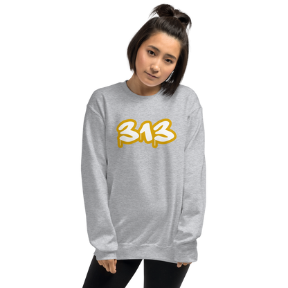 Detroit '313' Sweatshirt (Gold Tag Font) | Unisex Standard