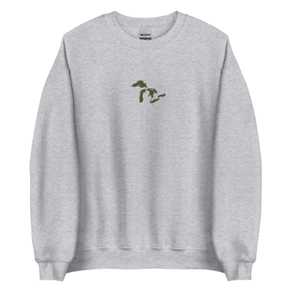 Great Lakes Sweatshirt | Unisex Standard - Army Green Emb.