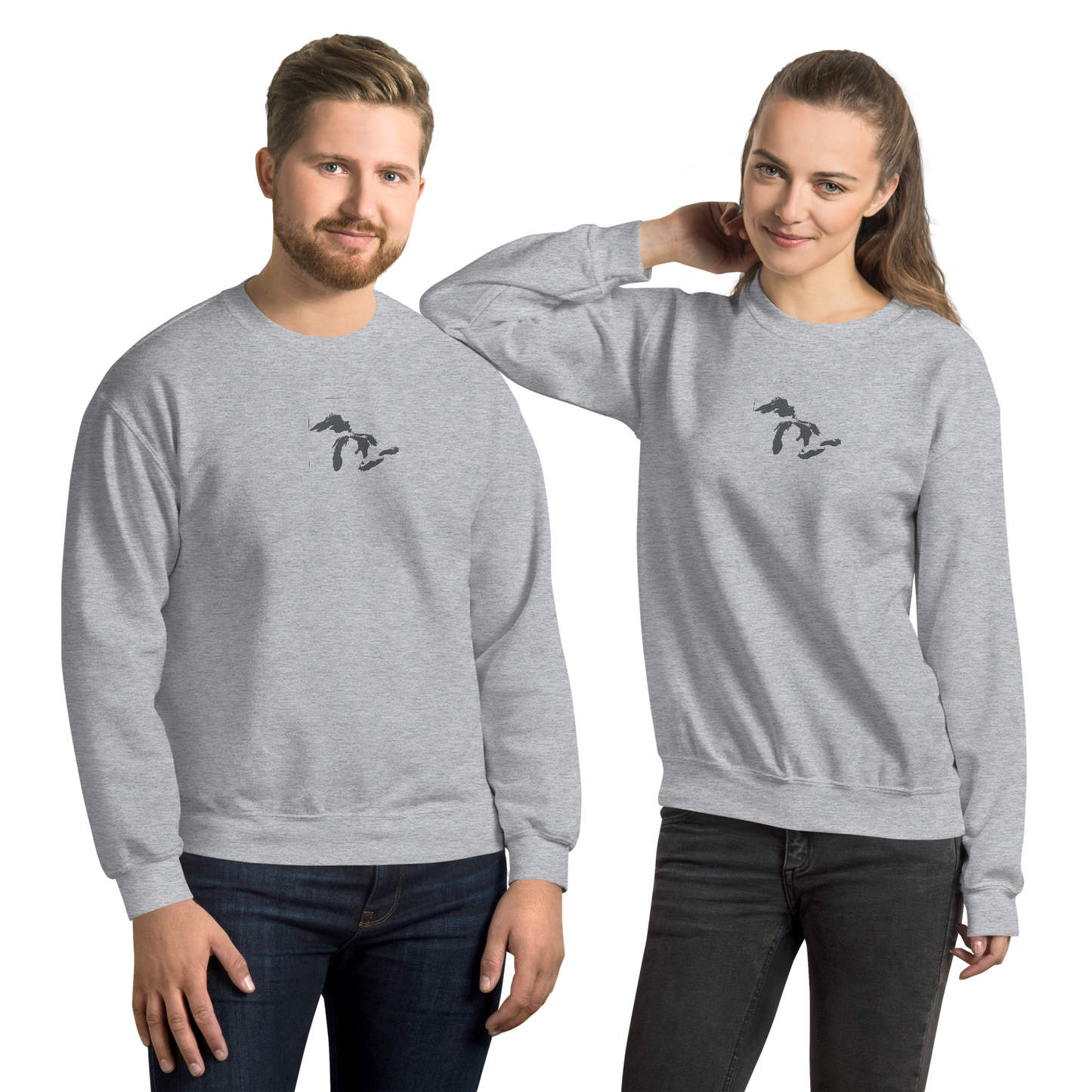 Great Lakes Sweatshirt | Unisex Standard - Iron Ore Grey Emb.