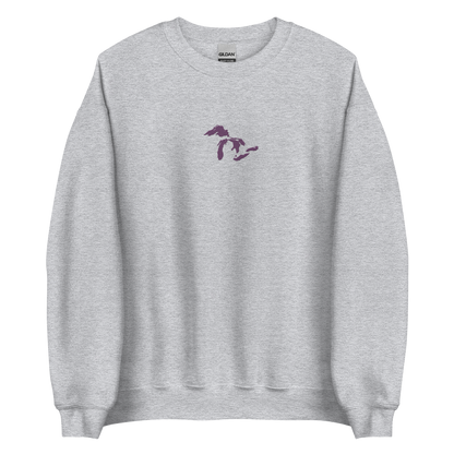 Great Lakes Sweatshirt | Unisex Standard - Plum Emb.