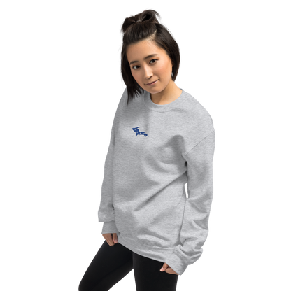 Michigan Upper Peninsula Sweatshirt (w/ Embroidered UP Quebec Flag Outline) | Unisex Standard