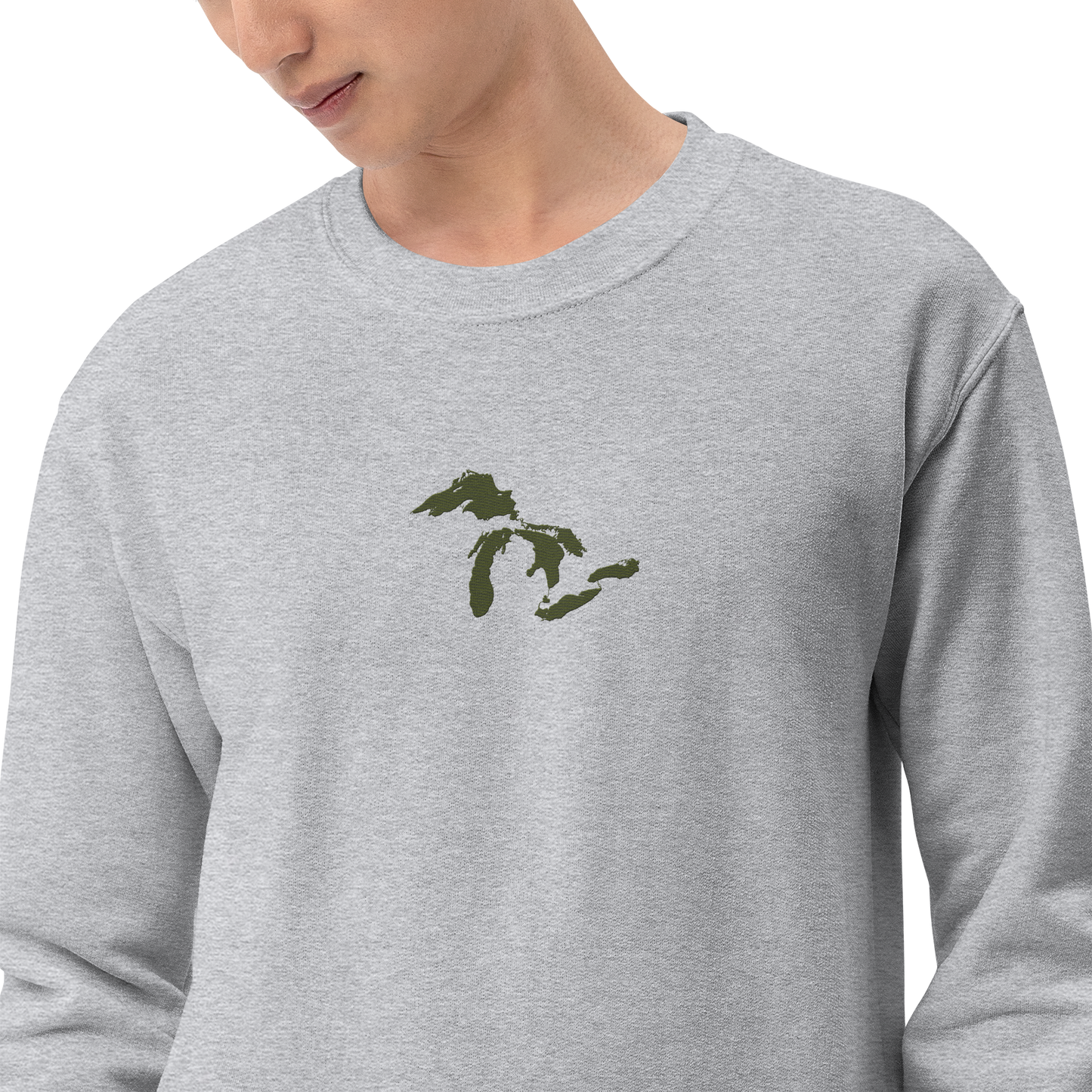 Great Lakes Sweatshirt | Unisex Standard - Army Green Emb.