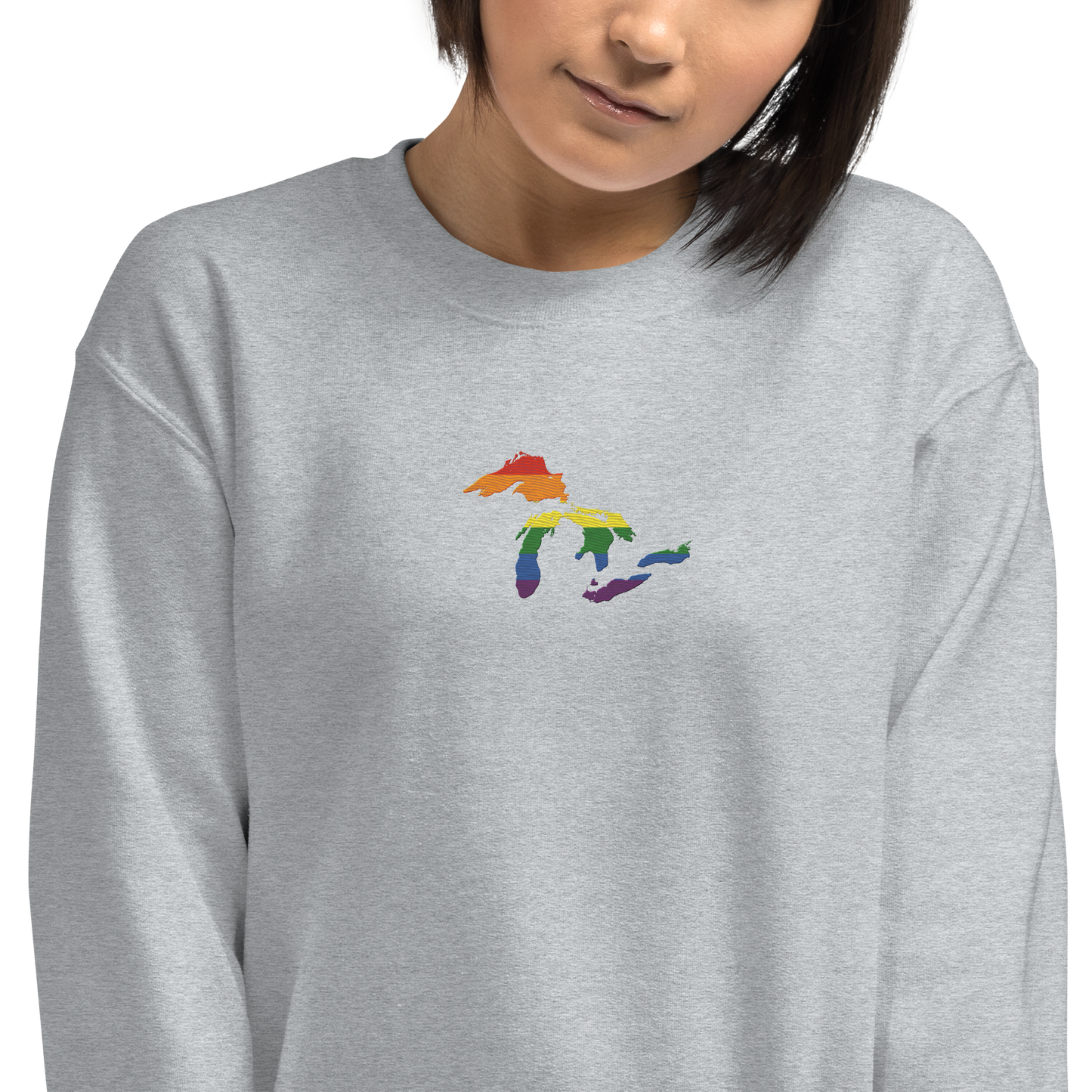 Great Lakes Sweatshirt | Unisex Standard - Rainbow Pride Emb.