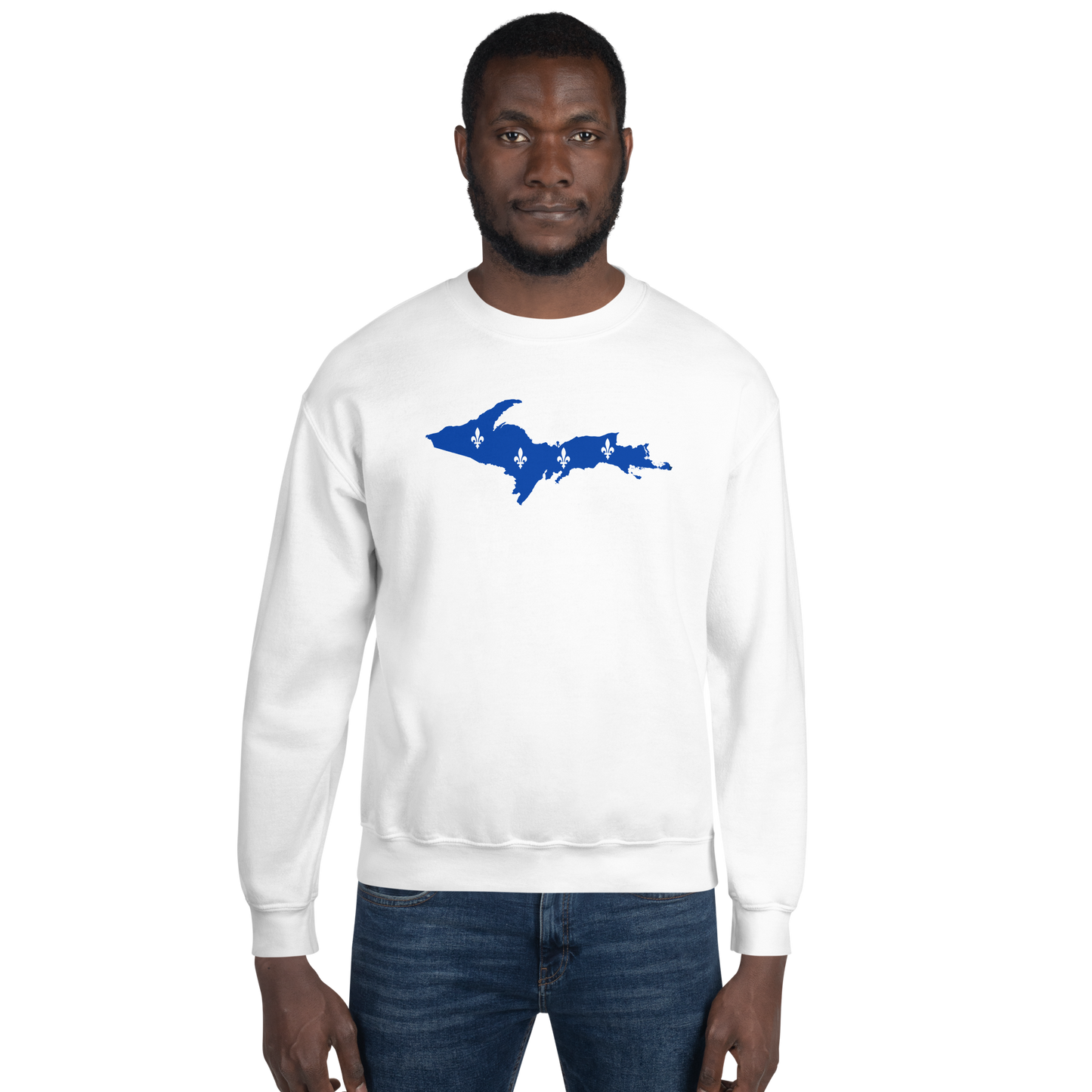 Michigan Upper Peninsula Sweatshirt (w/ UP Quebec Flag Outline) | Unisex Standard