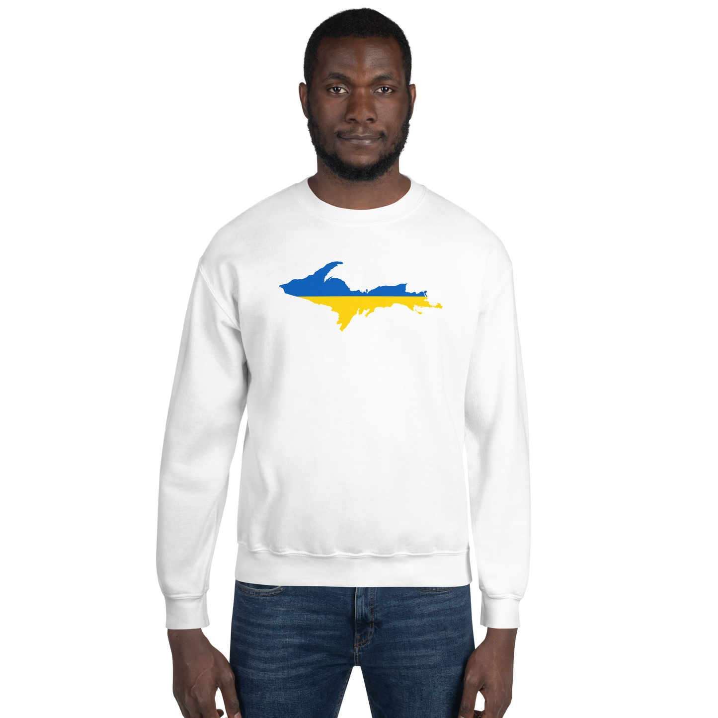 Michigan Upper Peninsula Sweatshirt (w/ UP Ukraine Outline) | Unisex Standard