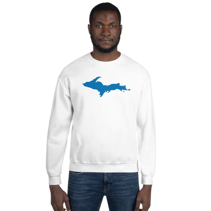 Michigan Upper Peninsula Sweatshirt (w/ Azure UP Outline) | Unisex Standard