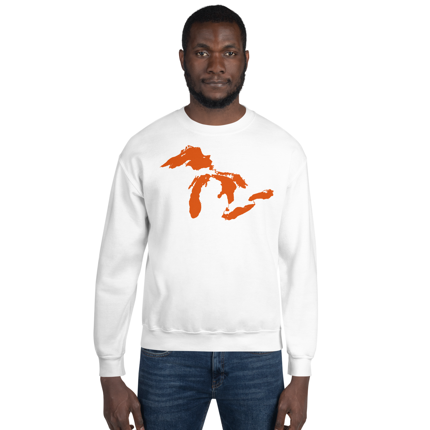 Great Lakes Sweatshirt | Unisex Standard - Maple Leaf Orange