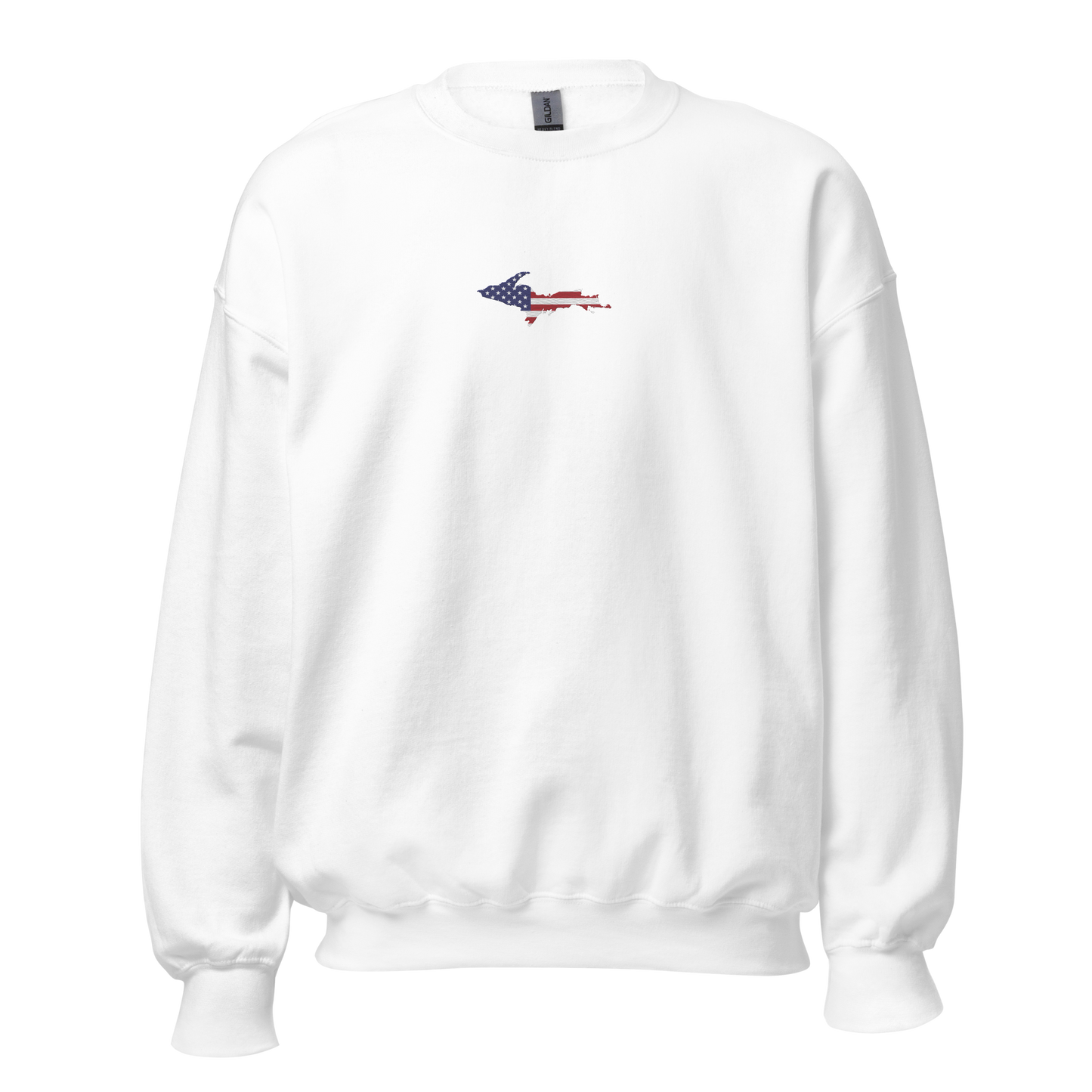 Michigan Upper Peninsula Sweatshirt (w/ Embroidered UP USA Flag Outline) | Unisex Standard