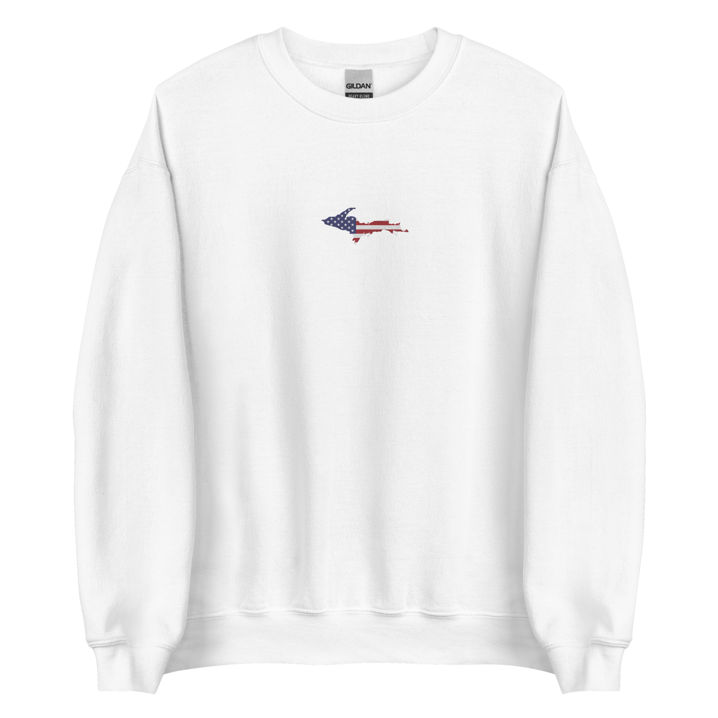 Michigan Upper Peninsula Sweatshirt (w/ Embroidered UP USA Flag Outline) | Unisex Standard