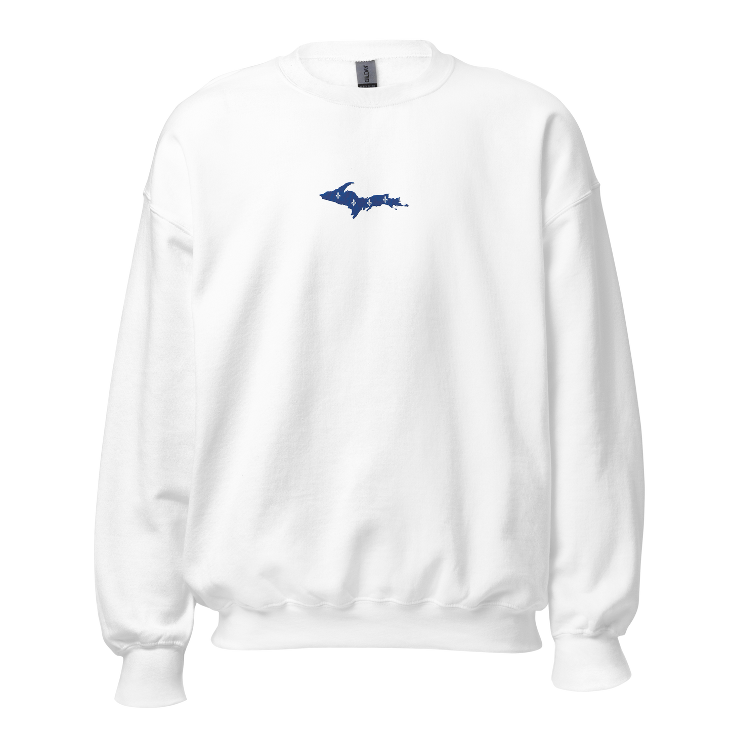 Michigan Upper Peninsula Sweatshirt (w/ Embroidered UP Quebec Flag Outline) | Unisex Standard