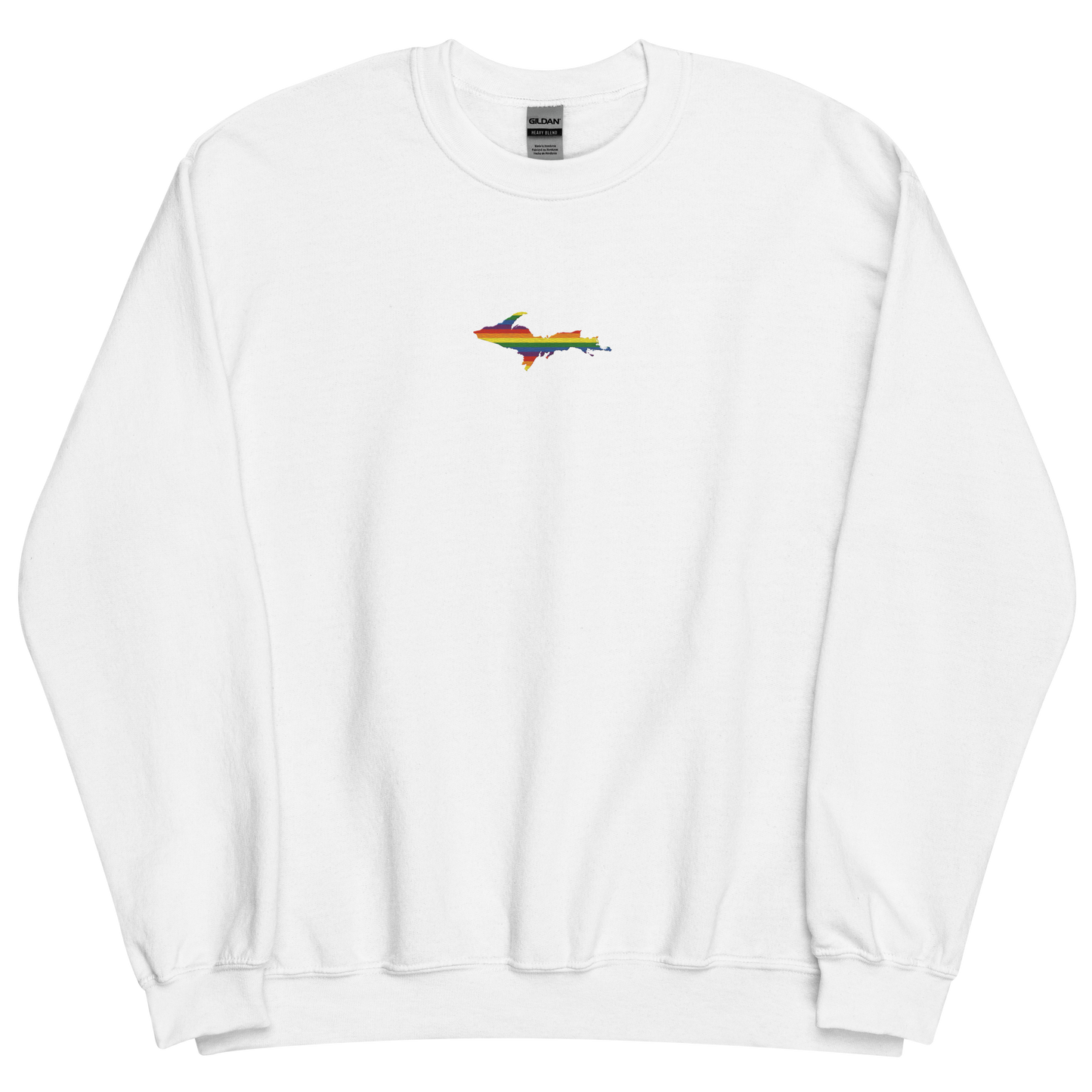 Michigan Upper Peninsula Sweatshirt (w/ Embroidered UP Pride Flag Outline) | Unisex Standard