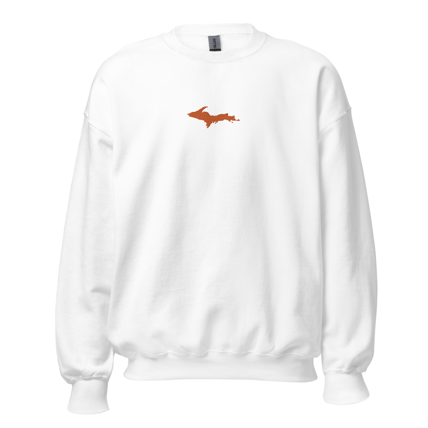 Michigan Upper Peninsula Sweatshirt (w/ Embroidered Orange UP Outline) | Unisex Standard