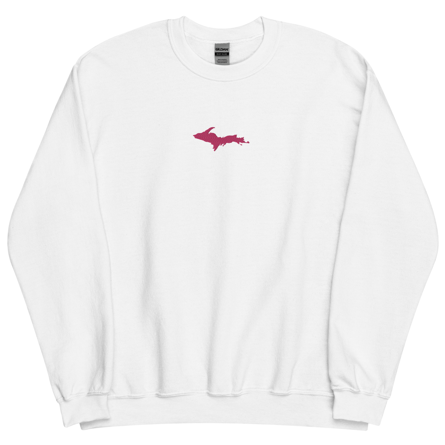 Michigan Upper Peninsula Sweatshirt (w/ Embroidered Pink UP Outline) | Unisex Standard