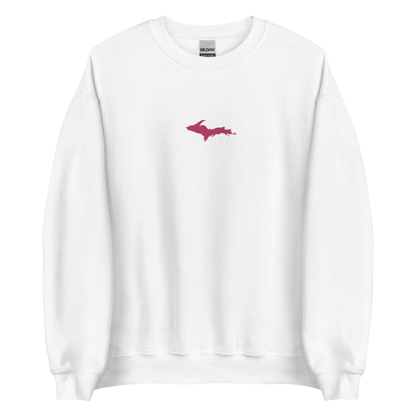 Michigan Upper Peninsula Sweatshirt (w/ Embroidered Pink UP Outline) | Unisex Standard