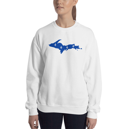 Michigan Upper Peninsula Sweatshirt (w/ UP Quebec Flag Outline) | Unisex Standard