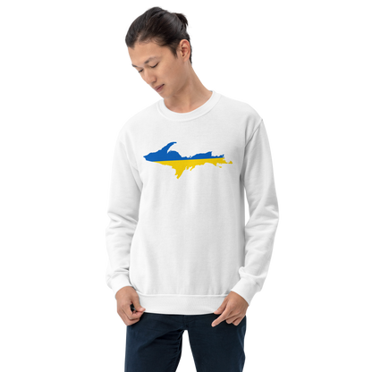 Michigan Upper Peninsula Sweatshirt (w/ UP Ukraine Outline) | Unisex Standard