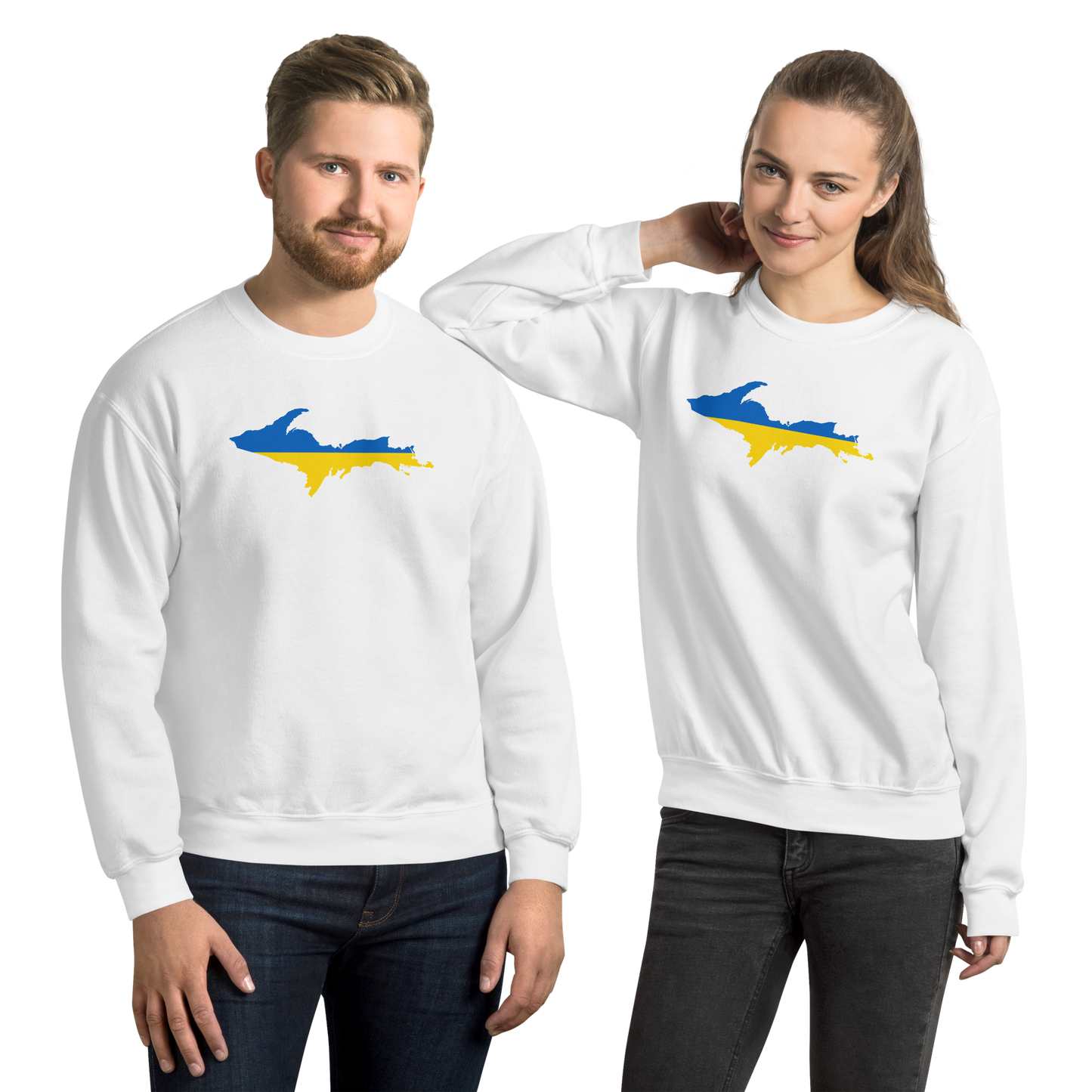 Michigan Upper Peninsula Sweatshirt (w/ UP Ukraine Outline) | Unisex Standard