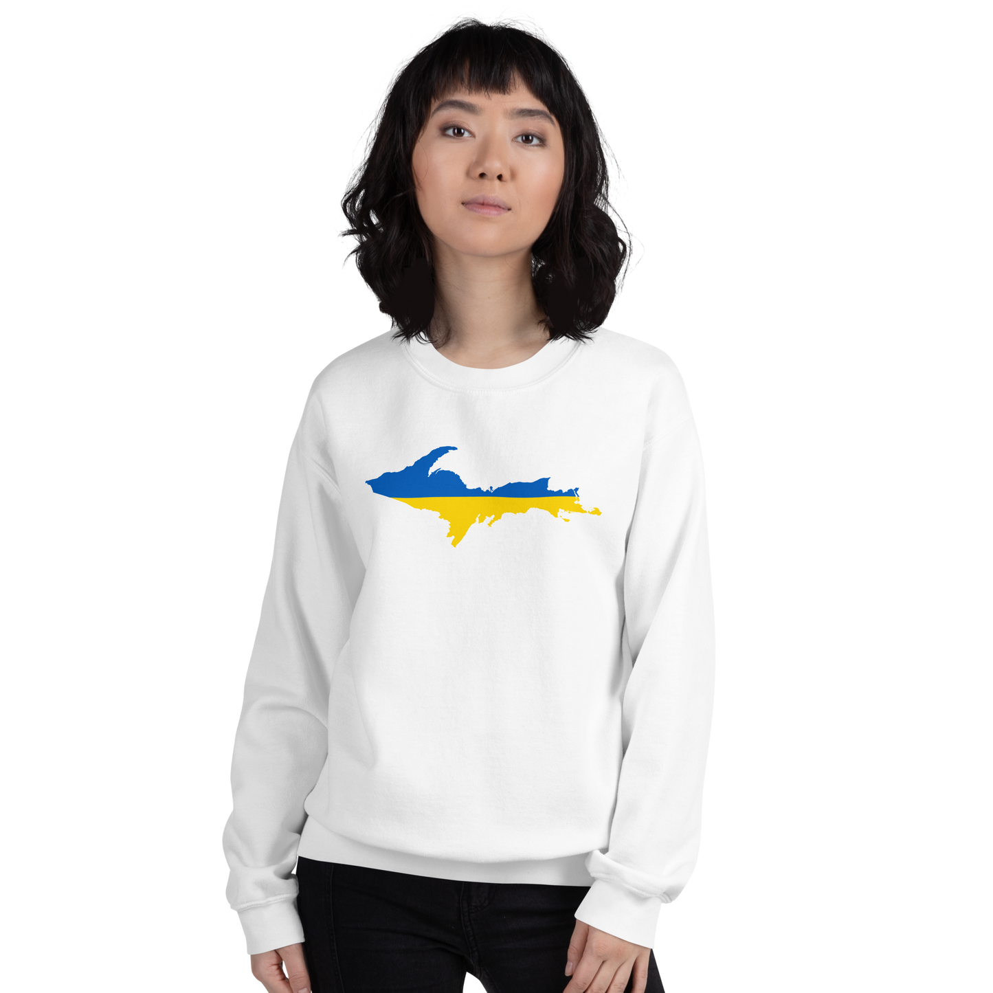 Michigan Upper Peninsula Sweatshirt (w/ UP Ukraine Outline) | Unisex Standard