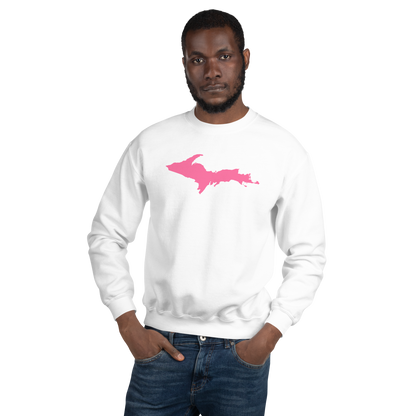 Michigan Upper Peninsula Sweatshirt (w/ Pink UP Outline) | Unisex Standard