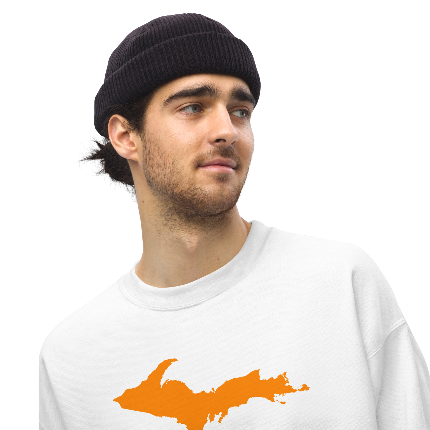 Michigan Upper Peninsula Sweatshirt (w/ Orange UP Outline) | Unisex Standard