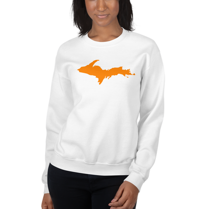 Michigan Upper Peninsula Sweatshirt (w/ Orange UP Outline) | Unisex Standard