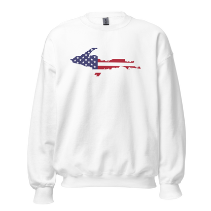 Michigan Upper Peninsula Sweatshirt (w/ UP USA Flag Outline) | Unisex Standard