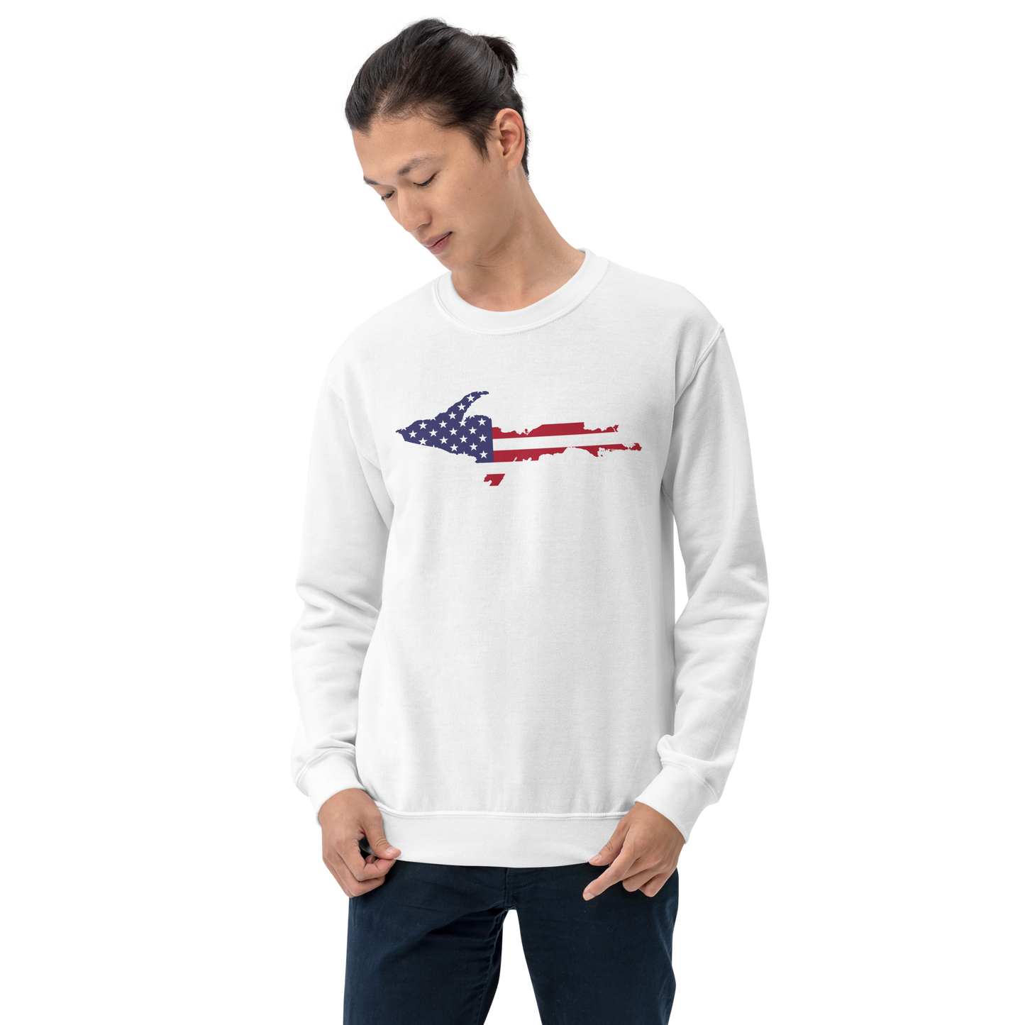 Michigan Upper Peninsula Sweatshirt (w/ UP USA Flag Outline) | Unisex Standard