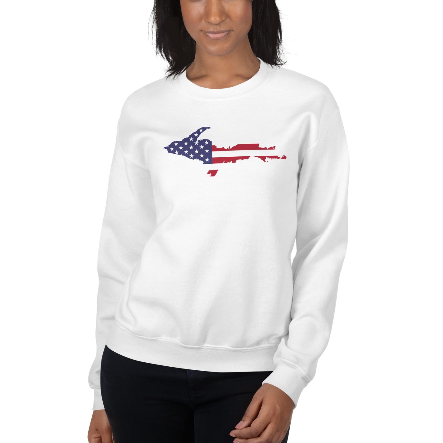 Michigan Upper Peninsula Sweatshirt (w/ UP USA Flag Outline) | Unisex Standard