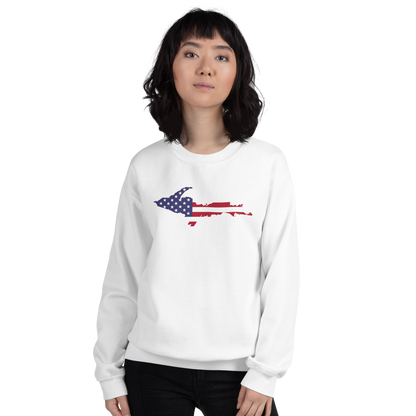 Michigan Upper Peninsula Sweatshirt (w/ UP USA Flag Outline) | Unisex Standard
