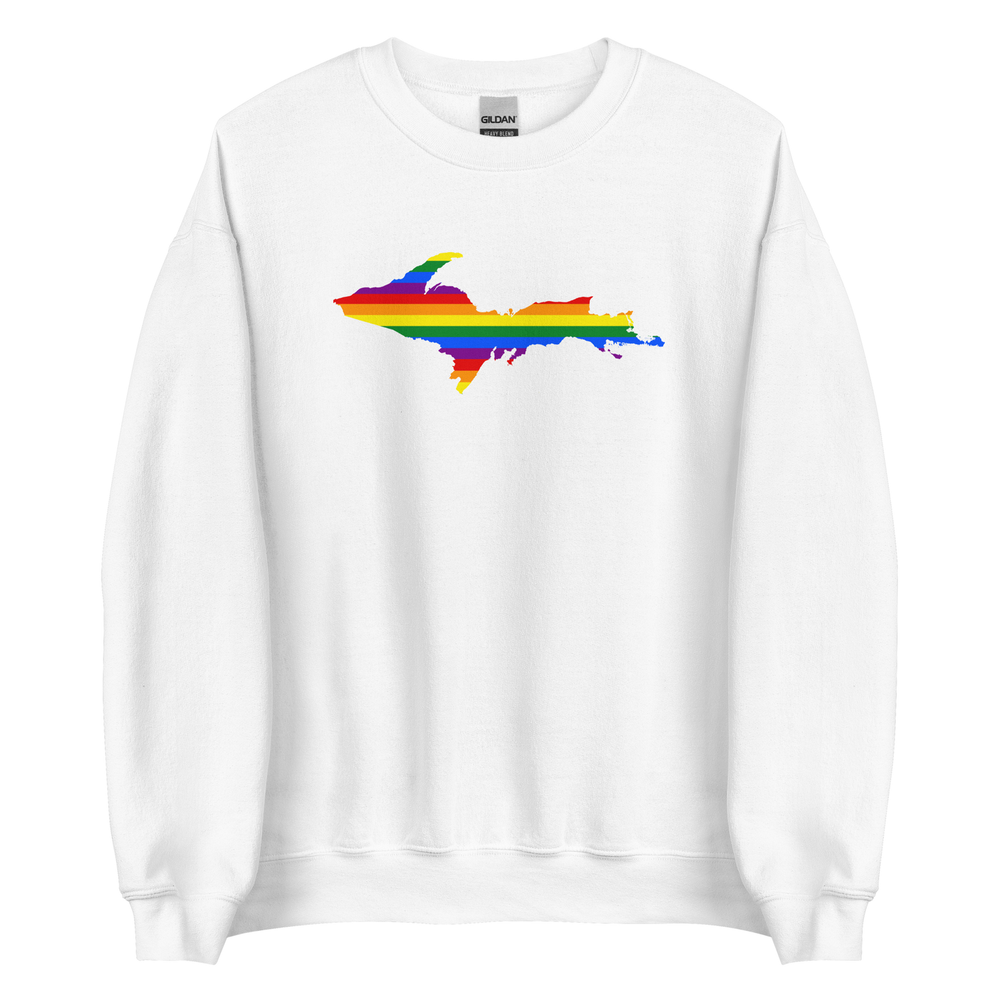 Michigan Upper Peninsula Sweatshirt (w/ UP Pride Flag Outline) | Unisex Standard