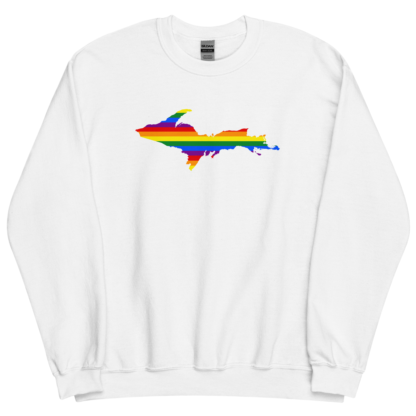 Michigan Upper Peninsula Sweatshirt (w/ UP Pride Flag Outline) | Unisex Standard