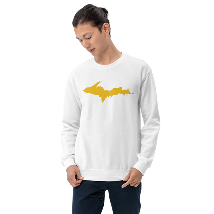 Michigan Upper Peninsula Sweatshirt (w/ Gold UP Outline) | Unisex Standard