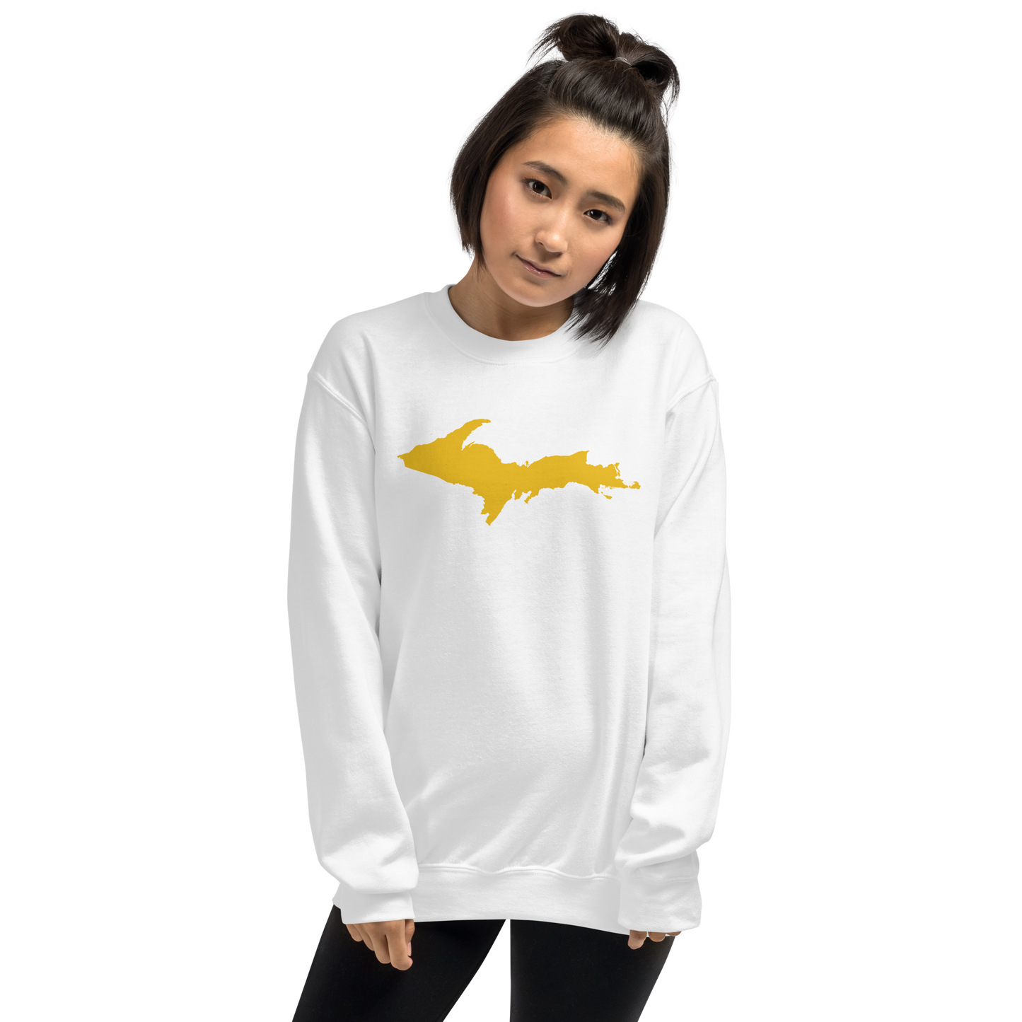 Michigan Upper Peninsula Sweatshirt (w/ Gold UP Outline) | Unisex Standard