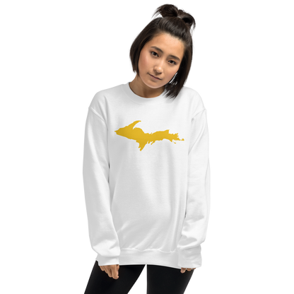 Michigan Upper Peninsula Sweatshirt (w/ Gold UP Outline) | Unisex Standard