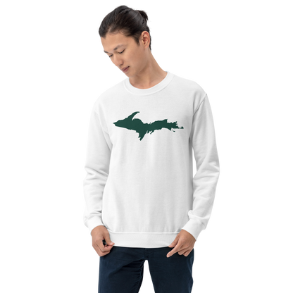 Michigan Upper Peninsula Sweatshirt (w/ Green UP Outline) | Unisex Standard