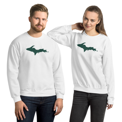 Michigan Upper Peninsula Sweatshirt (w/ Green UP Outline) | Unisex Standard